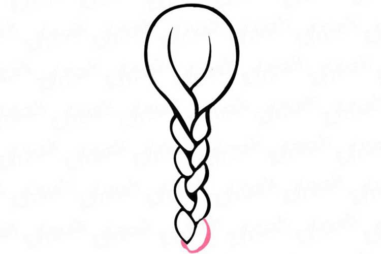 750x500 How To Draw A Braids Black, French, Tumblr, Step