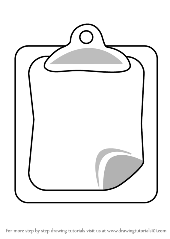 567x800 Learn How To Draw Paper Clipboard