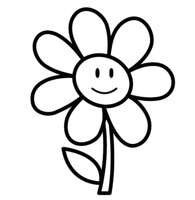 687x702 Easy Cartoon Flower Drawings Flowers Are Always Fun And Easy