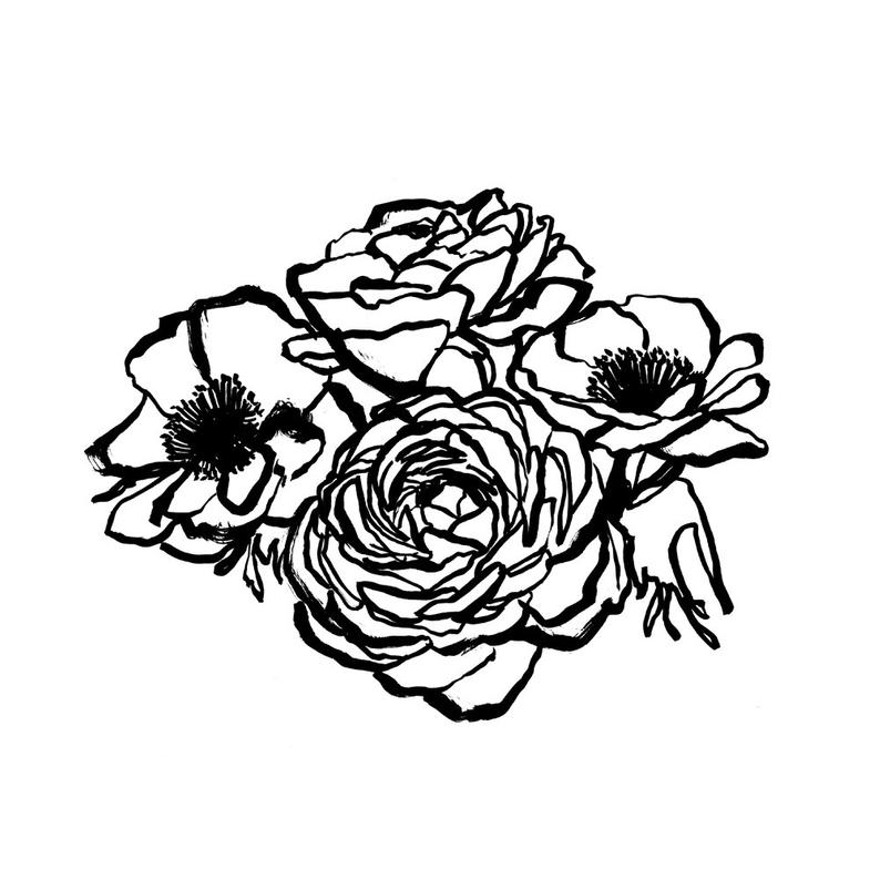 794x794 Flower Bundle Flowers Clipart Downloadable Custom Etsy