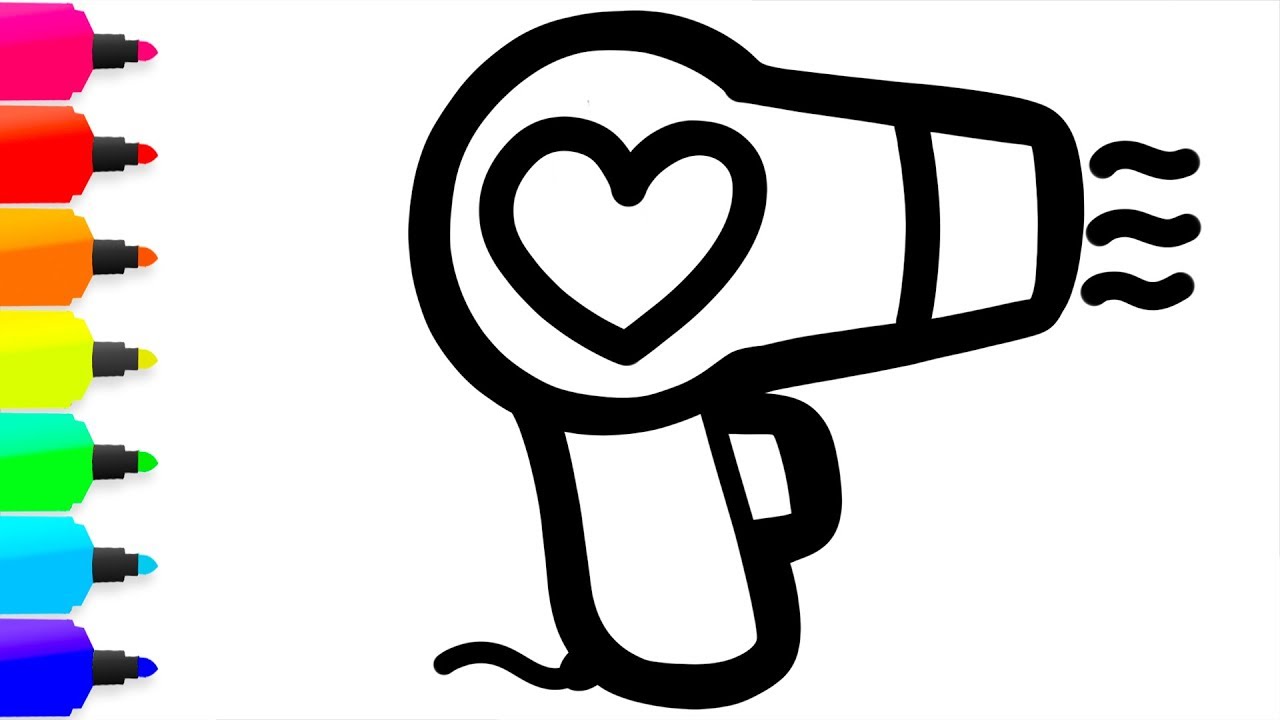 1280x720 Drawing Hair Dryers Coloring Kids Song