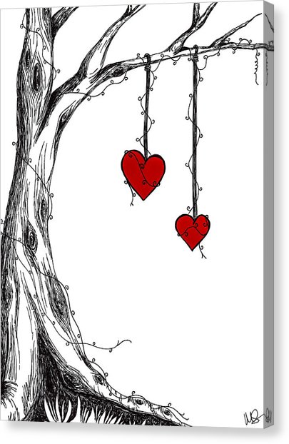 405x622 Ink Heart Canvas Prints Fine Art America
