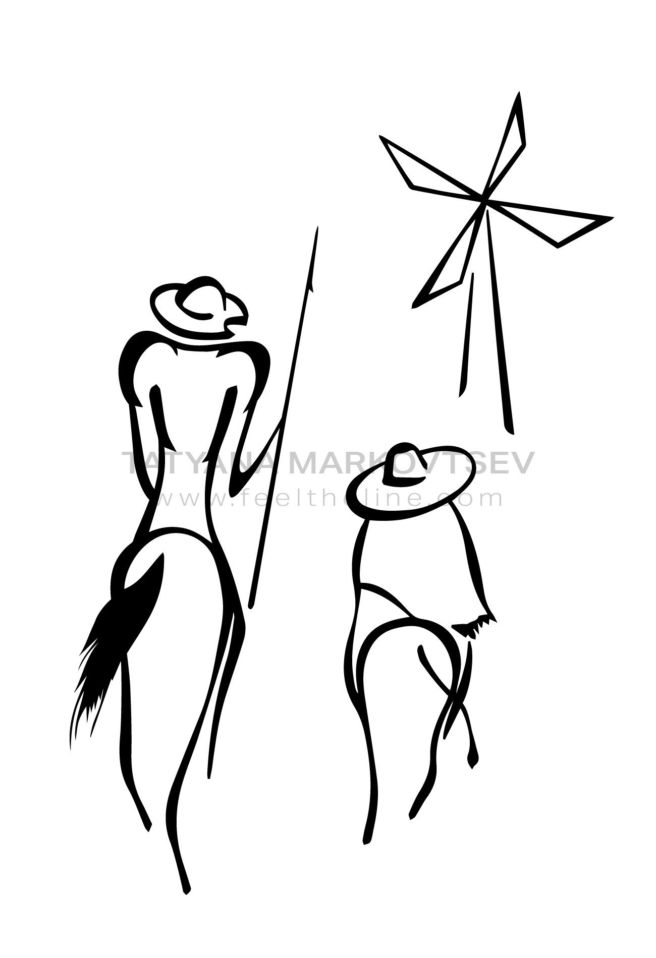 1300x1900 Don Quixote Feel The Line