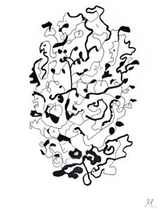 240x300 Aplles Original Ink Drawing Abstract Fine Art Contemporqry