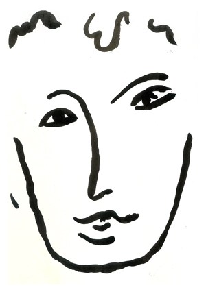 300x429 Paint Line Art Like Matisse With Ink On Paper