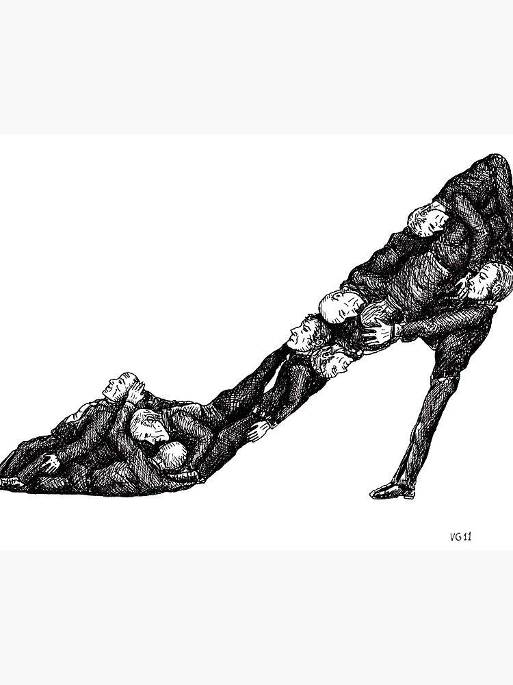 750x1000 Shoe Out Of Men Surreal Black And White Pen Ink Drawing