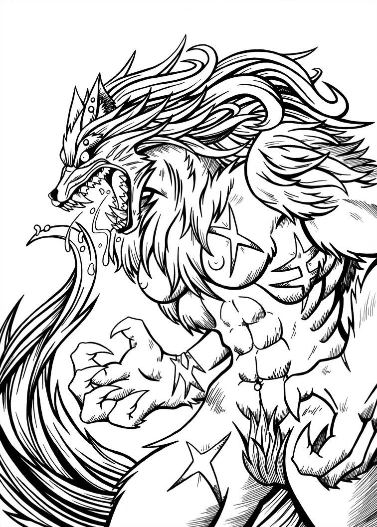 Ink Wolf Drawing | Free download on ClipArtMag