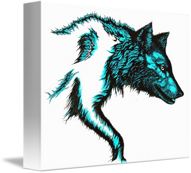 650x588 Wolf Stalking Blue