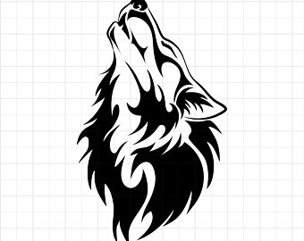 340x270 Wolf Head Print Etsy