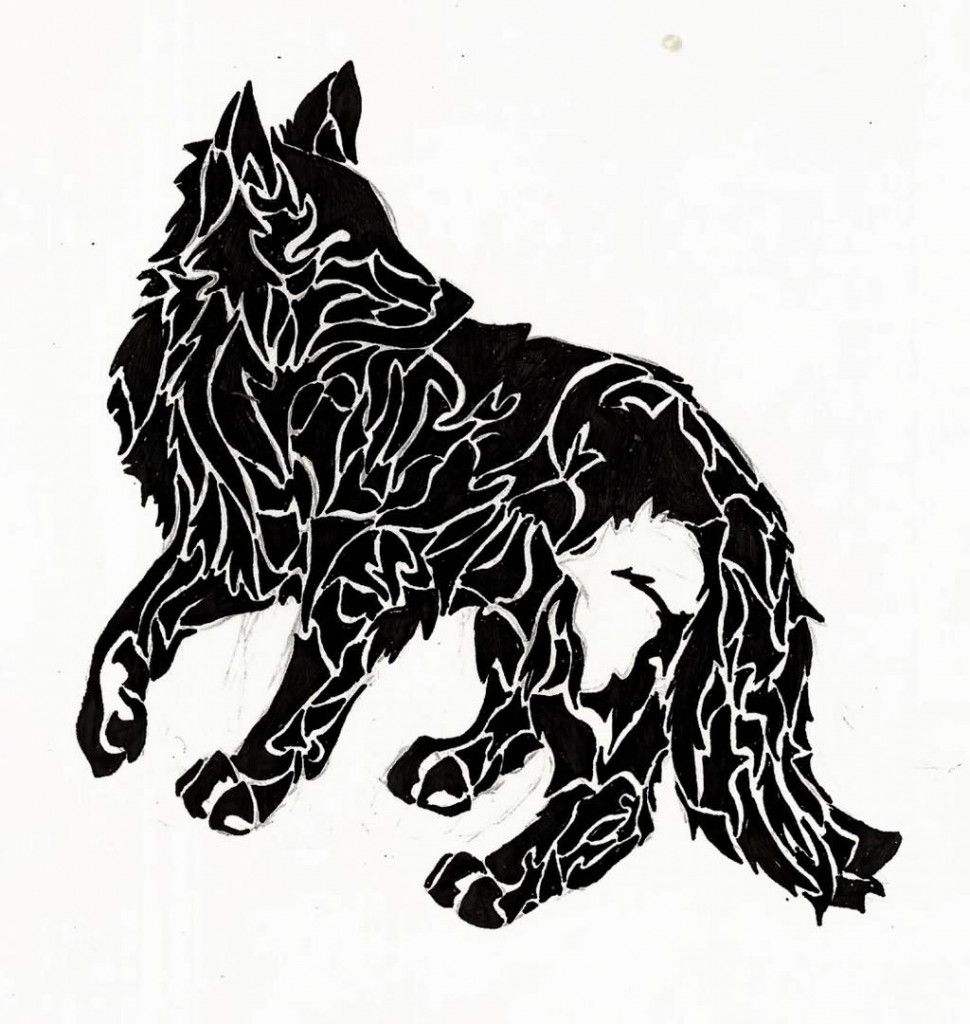 970x1024 Wolf Black Ink Tattoo Interesting Ink Wolf Tattoos