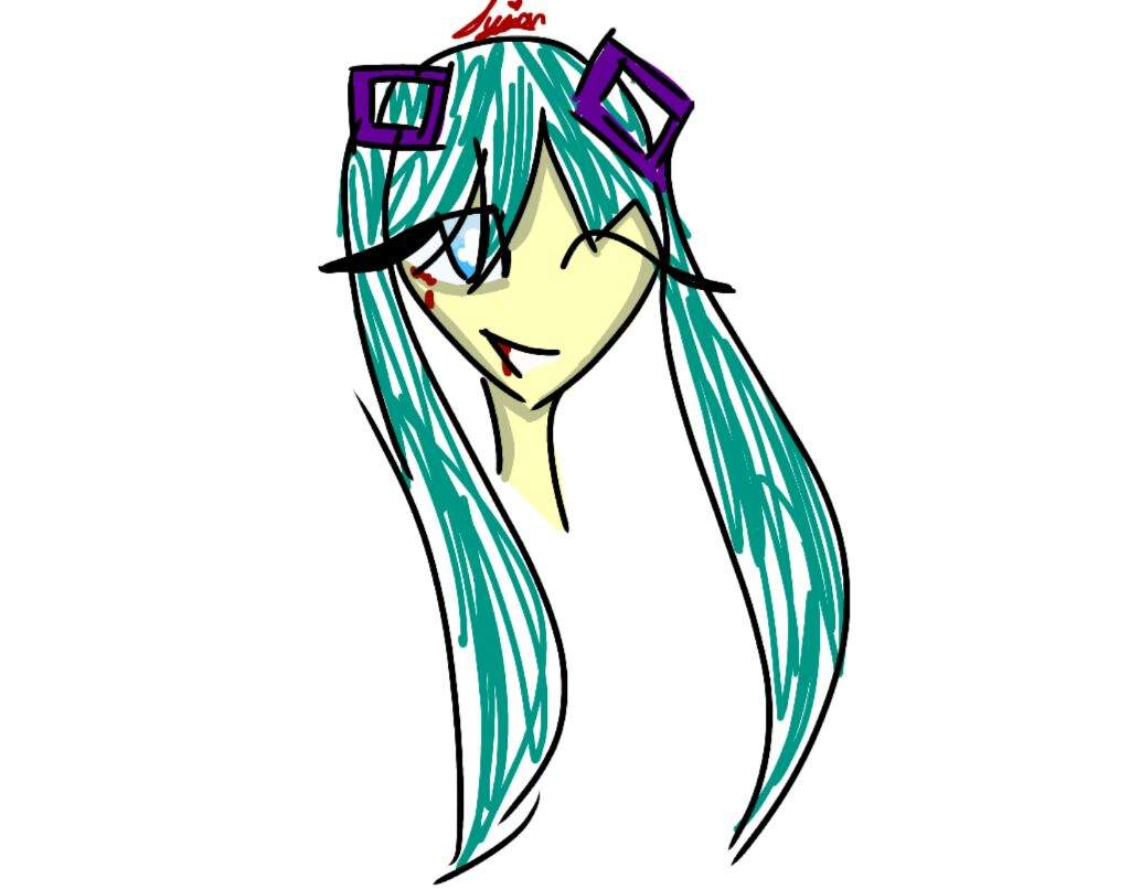 1024x806 Totally An Innocent Drawing Of Miku With No Blood Coming Out