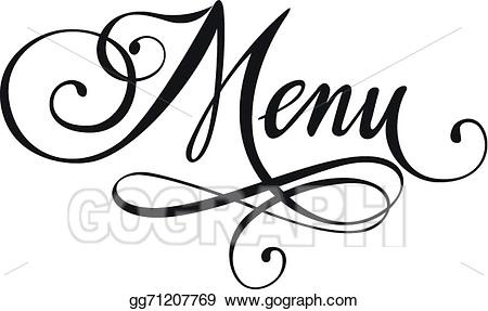 450x287 Vector Art Menu Clipart Drawing Gograph Inside