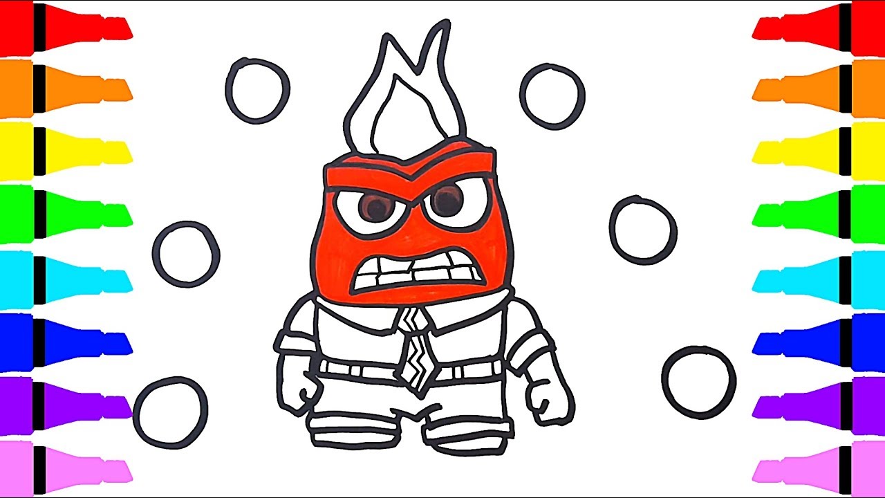 1280x720 How To Draw Inside Out Anger For Kids Children Drawing Coloring