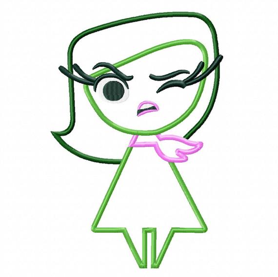 570x569 Disgust Inside Out Cartoon Embroidery Machine Applique Etsy