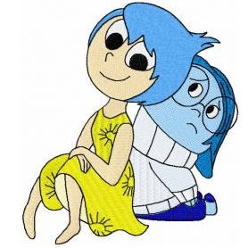 278x278 Sitting Joy And Sadness Iron On Patch