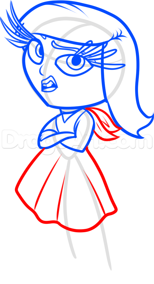 528x970 Step How To Draw Disgust From Inside Out