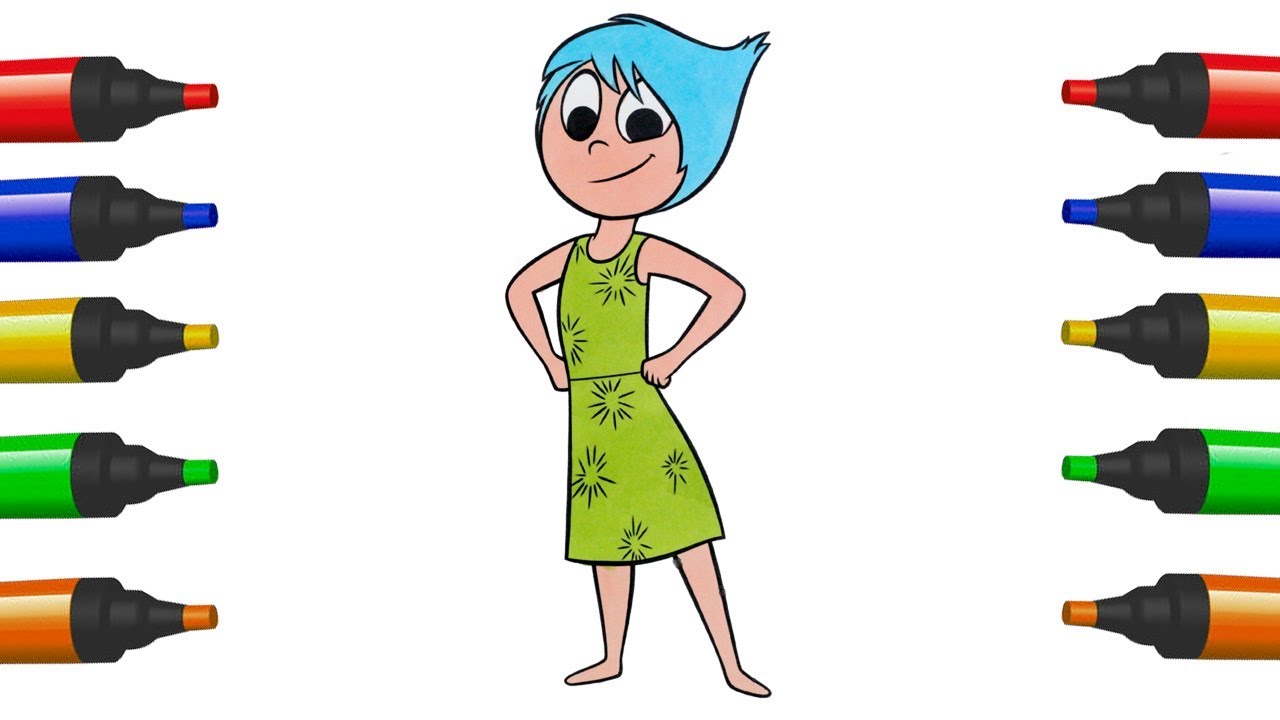 1280x720 how to draw joy inside out for kids coloring pages joy inside out
