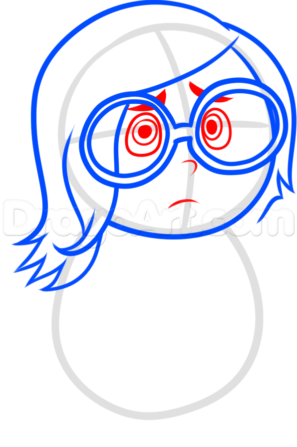595x896 How To Draw Sadness From Inside Out, Step