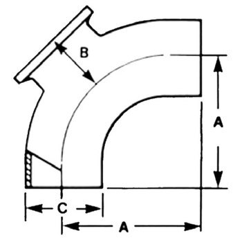 350x350 stainless steel sanitary fittings weld elbow
