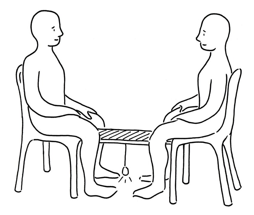 850x721 Installation For The Eye To Eye Gazing Test Drawing