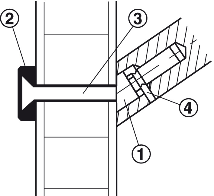 708x650 Mounting Set, Startec, Wooden, Plastic And Metal Door, One Sided