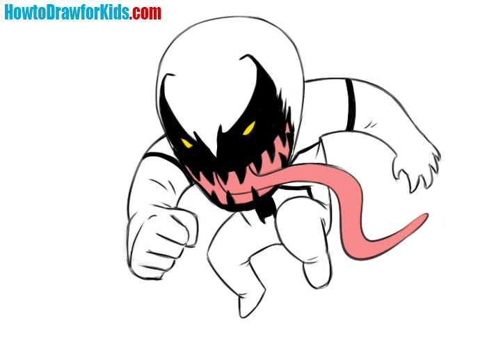 700x500 How To Draw Venom For Kids How To Draw For Kids