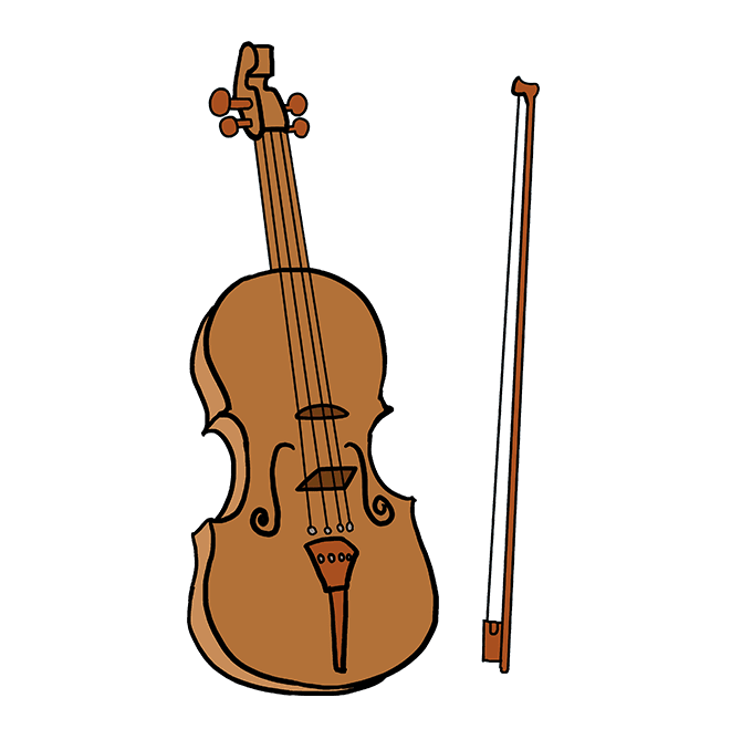 680x678 How To Draw A Violin