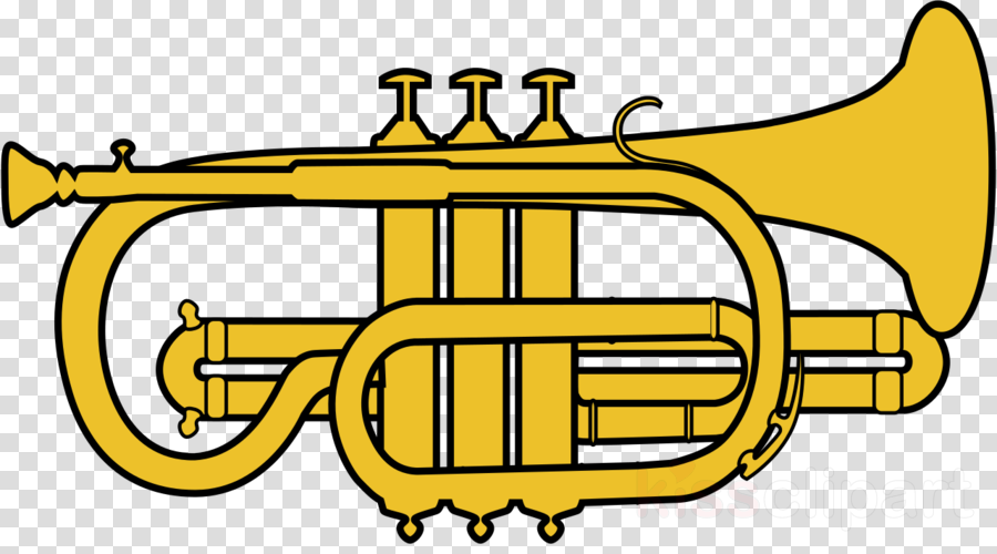 900x500 Trumpet, Drawing, Yellow, Transparent Png Image Clipart Free