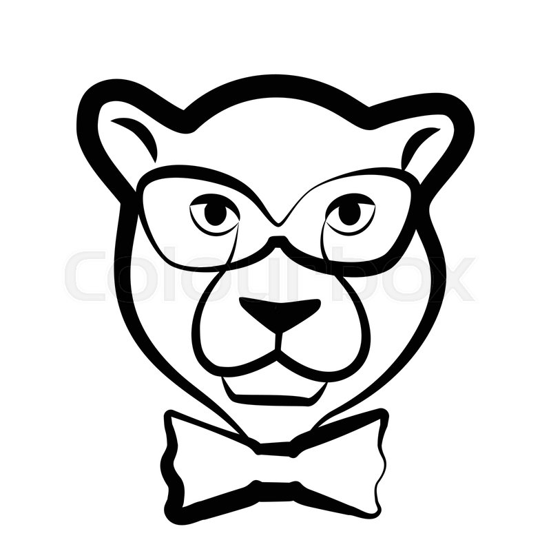 800x800 intelligent panther or leopard icon or stock vector colourbox
