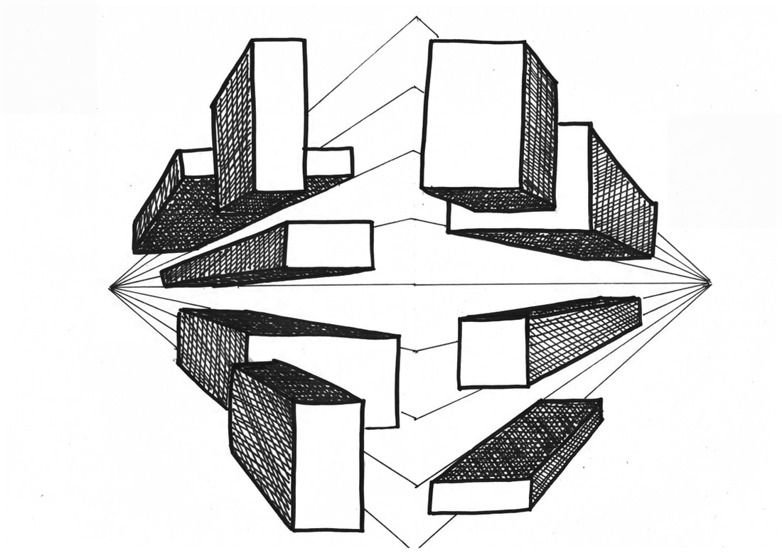 Рисунок из 3 точек. Аксонометрическая перспектива рисунок. Аксонометрическая перспектива в живописи. Геометрические фигуры в перспективе. Геометрические фигуры в архитектуре.