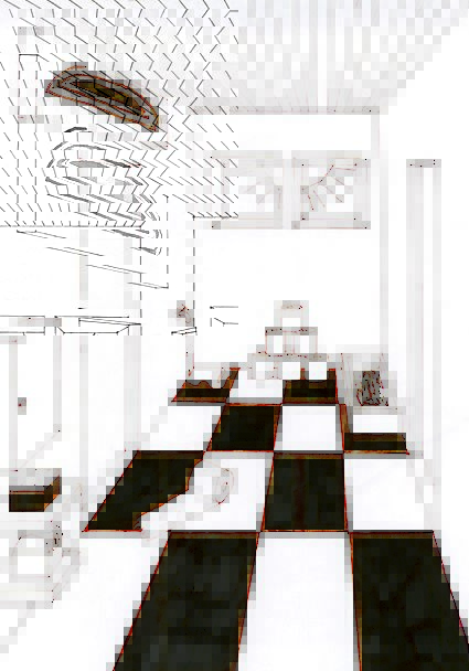 425x608 Room, Area, Litter Box, Vanishing Point, Toilet Paper, Tiles