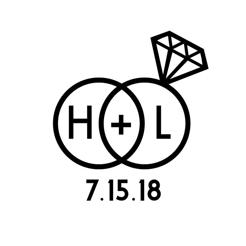 792x792 Personalized Wedding Ring Tattoo Rings Interlocking With Etsy