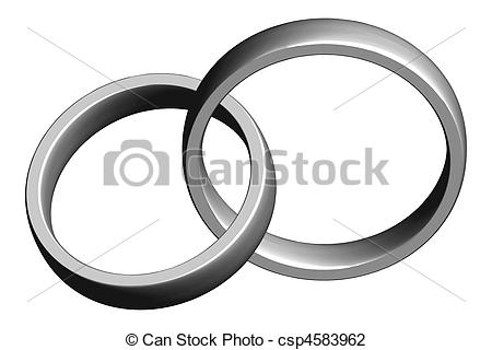 450x320 Silver Wedding Bands Intertwined