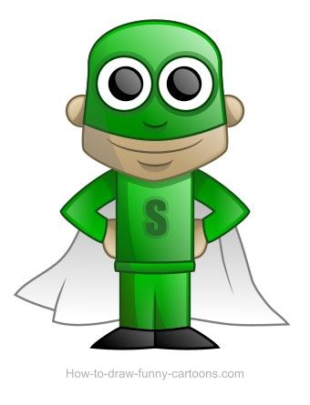 340x445 Superhero Drawing