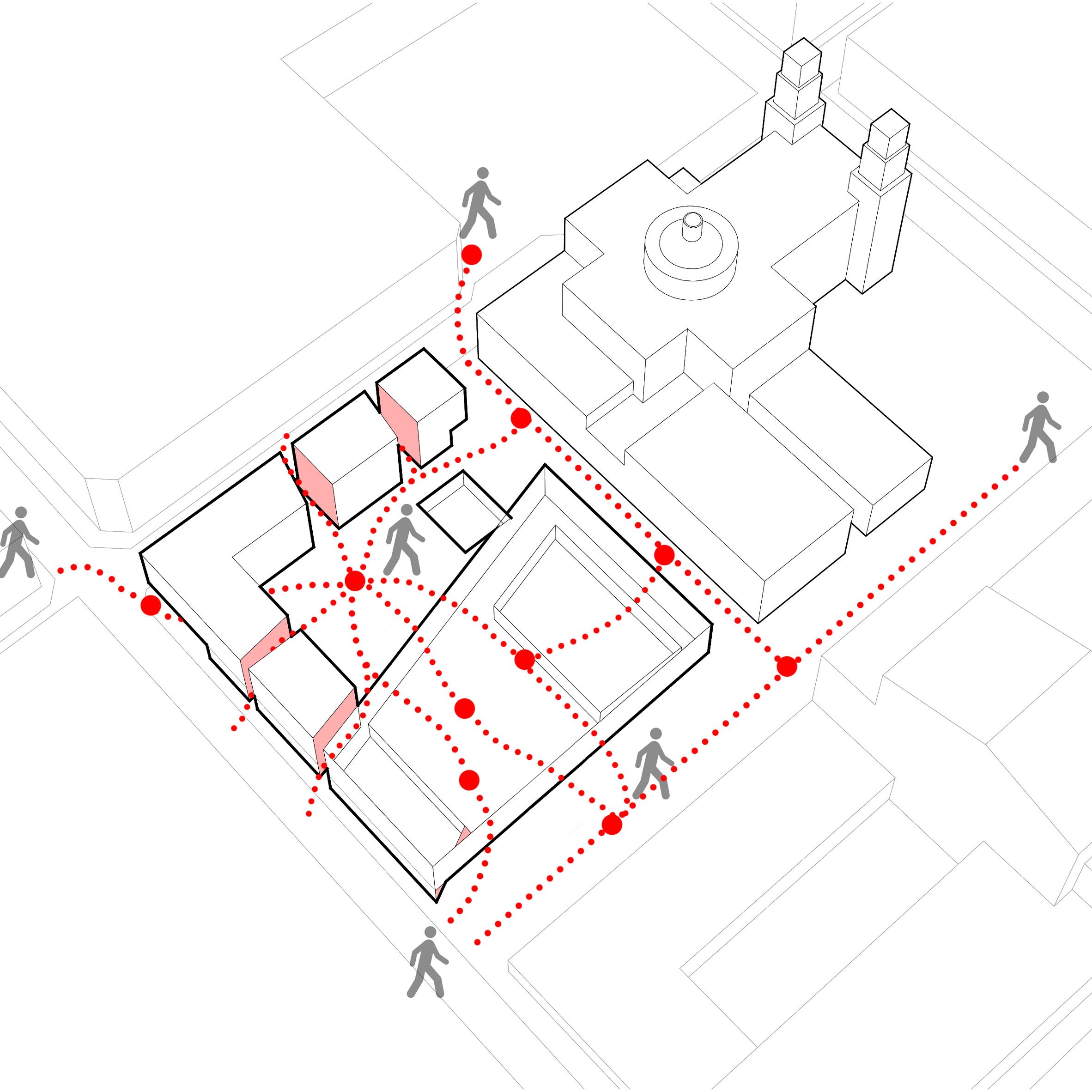 2364x2364 Steel Ribbing Flanks Courtyard