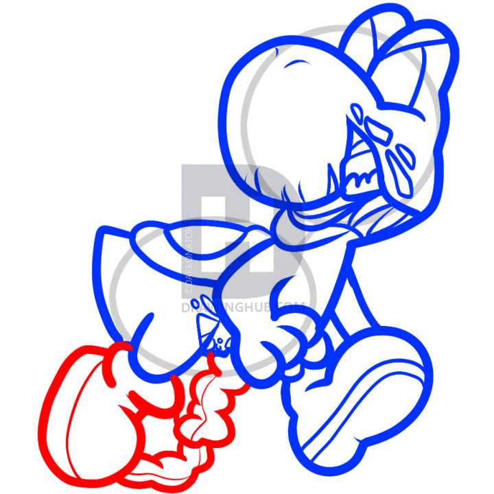720x720 how to draw zombie yoshi, zombie yoshi, step