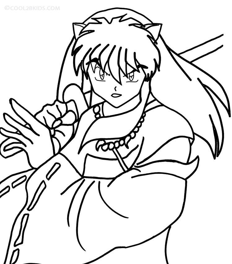 749x850 Inuyasha Drawing Coloring