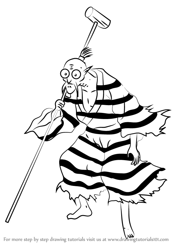 600x846 Learn How To Draw Totosai From Inuyasha