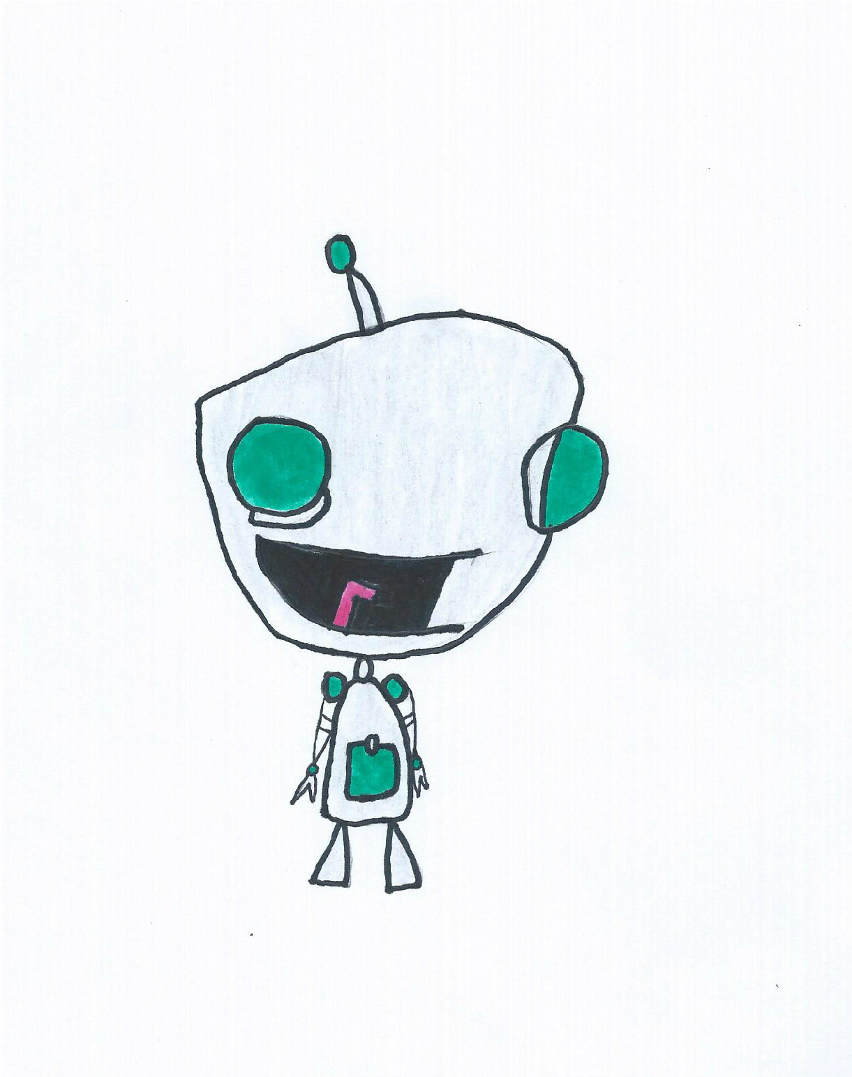 1221x1543 hellovictoriag images my drawing of gir from invader zim hd