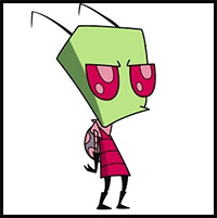 200x201 how to draw invader zim characters gir, zim, dib, and others