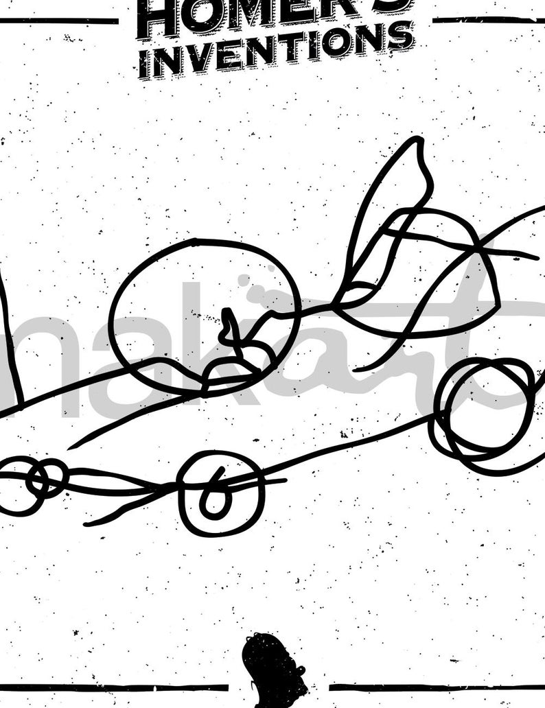 794x1032 The Simpsons Homer Inventor Cm Exclusive Tv Etsy