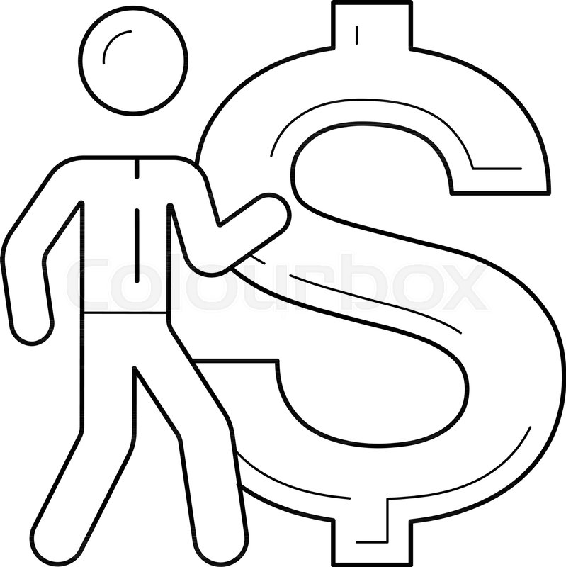 799x800 Investment Broker Vector Line Icon Stock Vector Colourbox