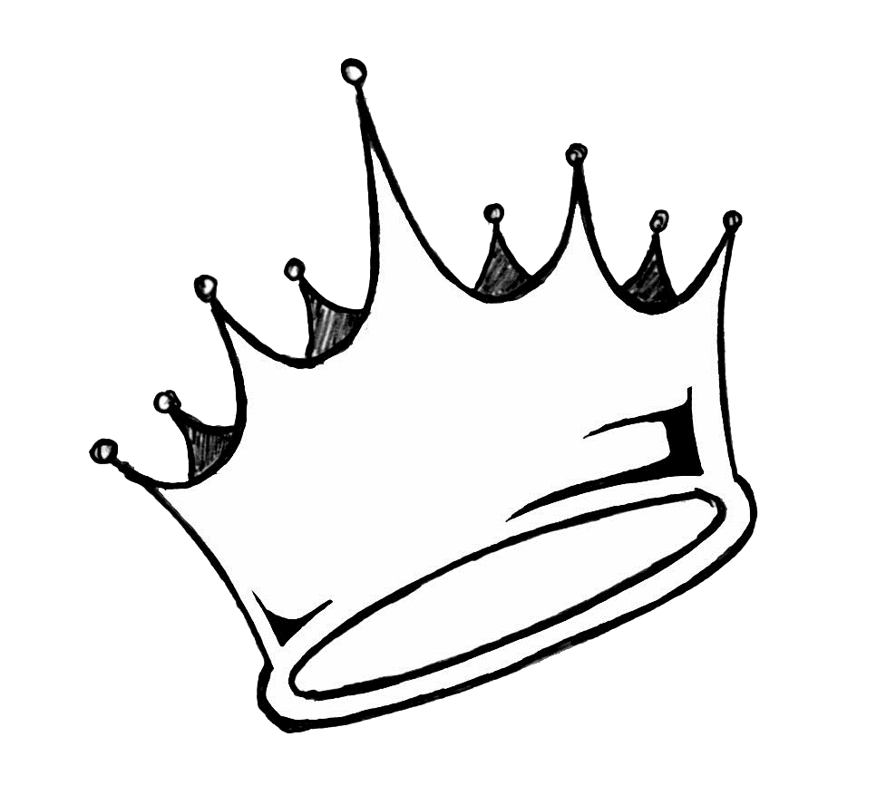 988x888 crown lineart invisible background for free download