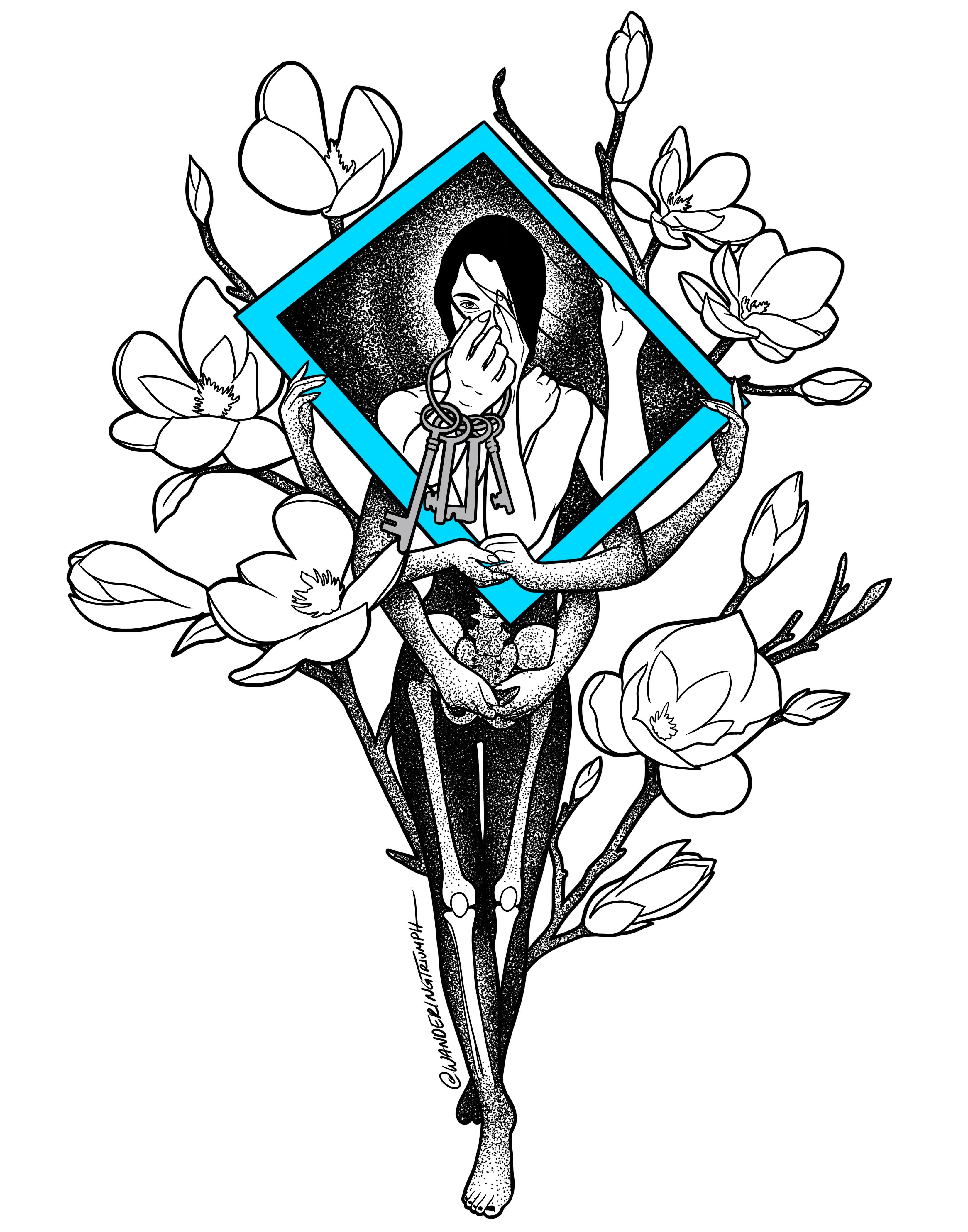 3300x4200 locked gaze, drawn with procreateipad pro drawing