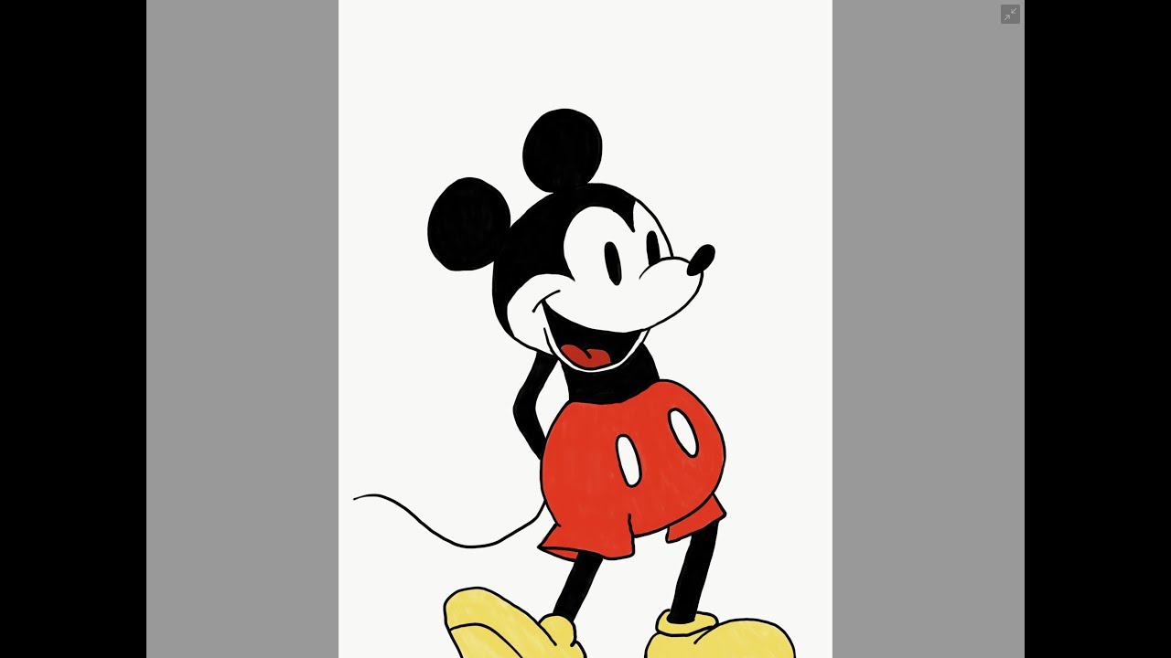 1280x720 Mickey Mouse Digital Speed Drawing