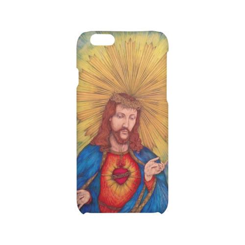 500x500 Sacred Heart Of Jesus Christ Drawing Hard Case For Iphone