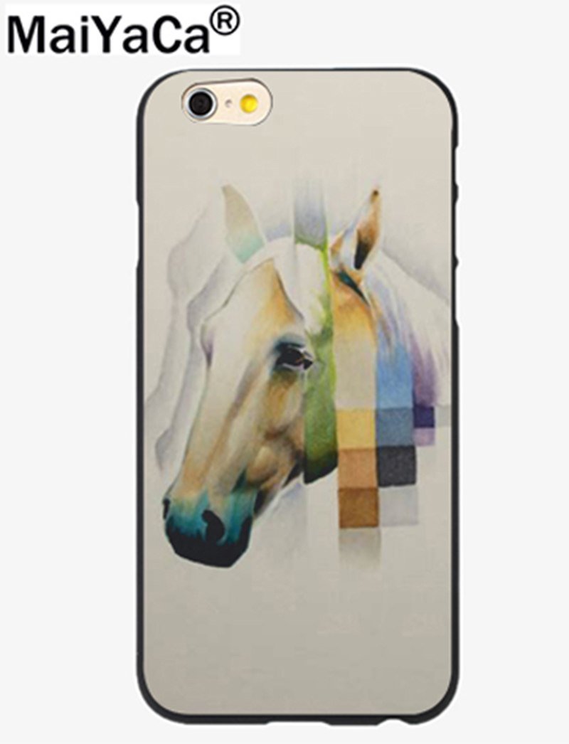 800x1046 Maiyaca Horse Diy Printing Drawing Tpu Phone Case For Apple Iphone