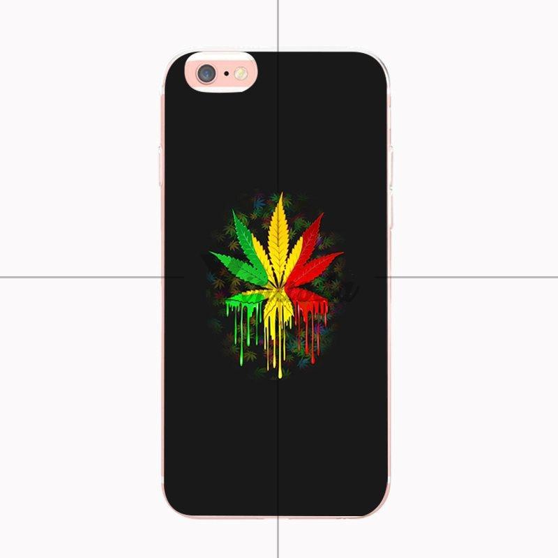 800x800 Yinuoda Weed Leaf Colored Drawing Soft Tpu Phone Case For Iphone