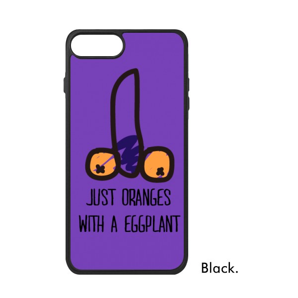 600x600 Just Oranges With Eggplant Funny Drawing For Iphone Plus Cases