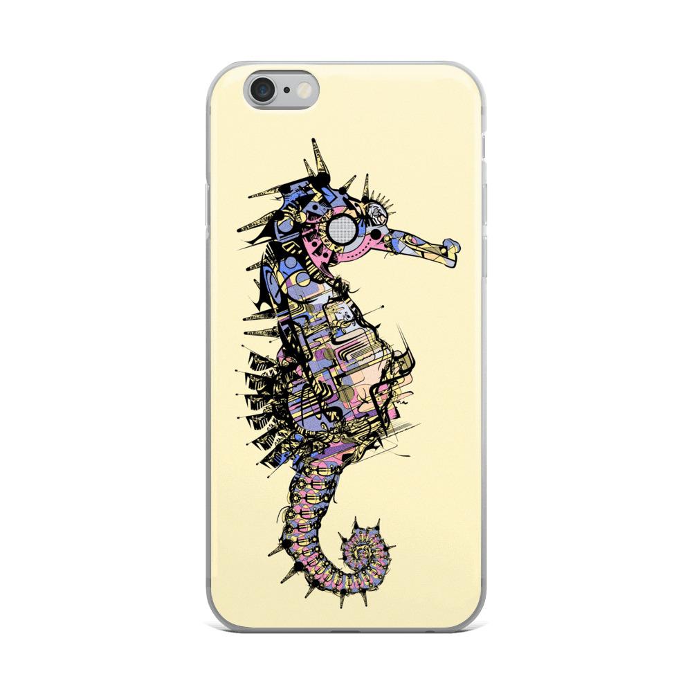 1000x1000 stylised seahorse drawing
